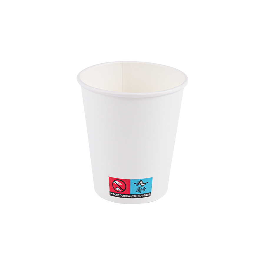 স্বয়ংক্রিয় ভেন্ডিং কাপের জন্য 7.5oz ডিসপোজেবল একক-ওয়াল পেপার কাপ