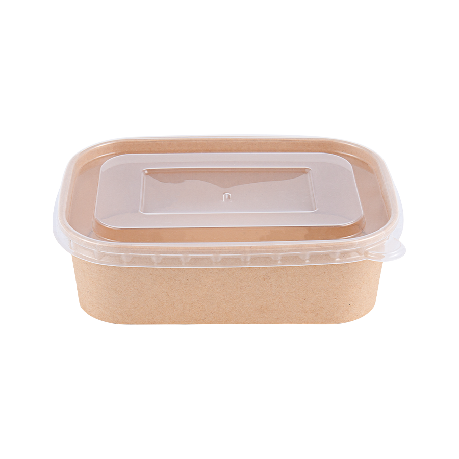 500ml PE লেপ স্কয়ার পেপার বোল
